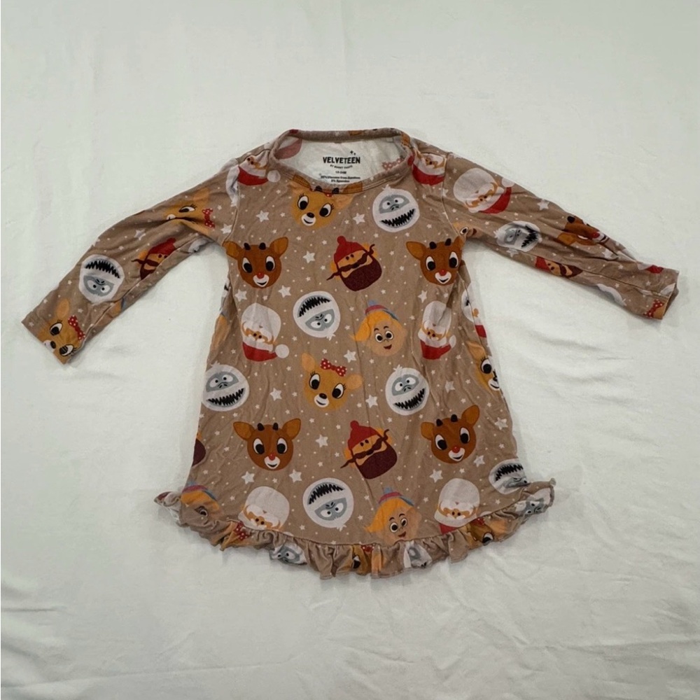 Velveteen Kids Christmas Dress‎